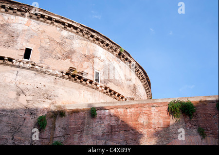 Pantheon, Rom, Detail des Exterieurs. Stockfoto