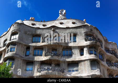 Casa Mila (La Pedrera), Barcelona, Katalonien, Spanien Stockfoto