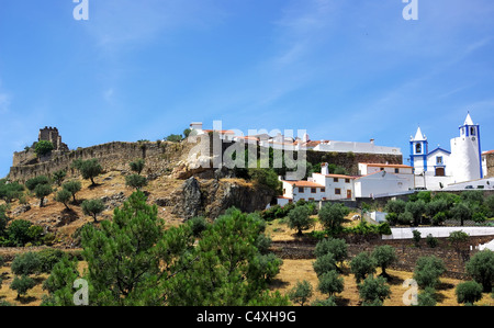 Landschaft der Alegrete Dorf, Region Alentejo, Portugal. Stockfoto