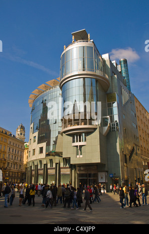 Moderne Architektur an der Ecke Am Graben / Stephansplatz Mitteleuropas Innere Stadt Wien Österreich Stockfoto