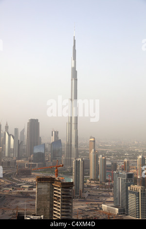 Burj Khalifa - höchste Wolkenkratzer der Welt. Dubai, Vereinigte Arabische Emirate Stockfoto