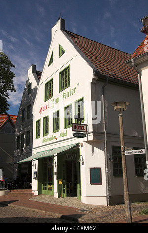 Hotel in der Altstadt, Warnemünde, Deutschland Stockfoto