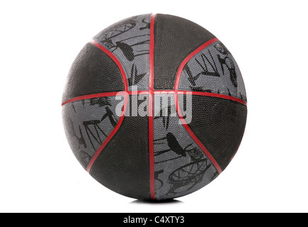 Basketball Ball isoliert auf weißem Hintergrund Stockfoto