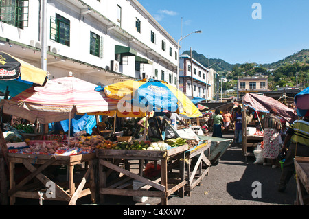 Kingstown, St. Vincent und die Grenadinen-Markt. Stockfoto