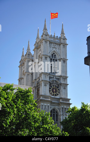 Türme der Westminster Abbey, Westminster, City of Westminster, Westminster Abbey, Greater London, England, Vereinigtes Königreich Stockfoto