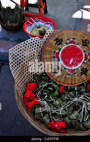 Arborio-Reis Knödel in Kota Brücke Klang Selangor, Malaysia Stockfoto