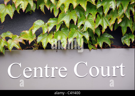 Center COURT Zeichen WIMBLEDON CHAMPIONSHIPS 2011 WIMBLEDON LAWN TENNIS CLUB WIMBLEDON ENGLAND 22 Juni 2011 Stockfoto