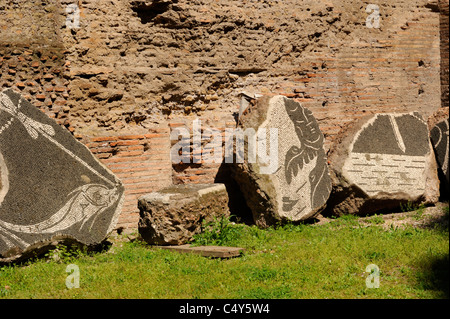 Italien, Rom, Terme di Caracalla, römische Mosaike Stockfoto