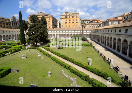 Italien, Rom, Terme di Diocleziano, Museo Nazionale Romano, Michelangelo-Kreuzgang, Santa Maria degli Angeli Stockfoto