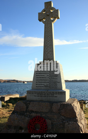 Kriegerdenkmal des Märtyrers Bay auf Iona in den Inneren Hebriden Stockfoto