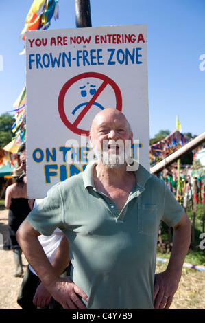 Michael Evis im Feld Kidz beim Glastonbury Festival 2010 Stockfoto