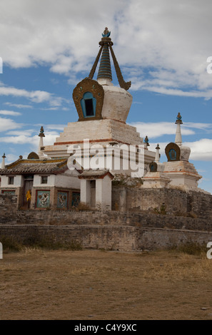 Kloster Erdene Zuu, Mongolei ältesten buddhistischen Kloster gründete im Jahre 1586 von Abtai Khan im Orchon-Tal Stockfoto