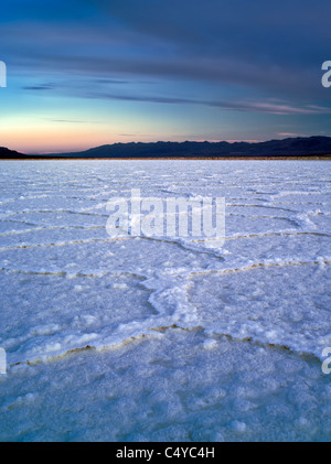 Salz Polygone. In der Nähe von Badwater. Death Valley Nationalpark, Kalifornien. Stockfoto