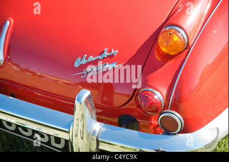Austin-Healey 3000 Heckstoßstange und Namensschild Stockfoto