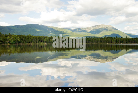 Reflexion des Mount Katahdin in Maine Baxter State park Stockfoto