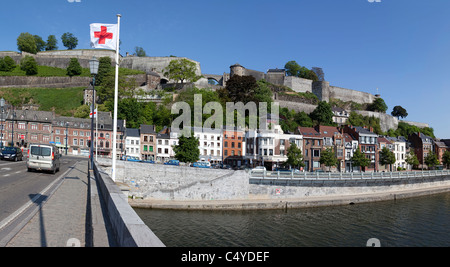 Namur und Maas, Anzeigen bis zur Zitadelle, Belgien, Europa Stockfoto
