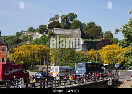 Namur und Maas, Anzeigen bis zur Zitadelle, Belgien, Europa Stockfoto