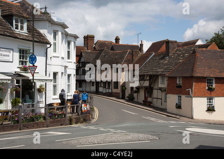 Steyning Dorf Szene in West Sussex Stockfoto