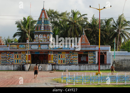 Indien-West-Bengalen, Sagardwip oder Sagar Island im Sundarbans Delta des Ganges Fluß, Hindu-Tempel von Kapil Muni Stockfoto