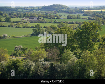 Blick vom Hanbury Kirche Worcestershire England uk die Kulisse für das fiktive Dorf Ambridge im Radio serielle Stockfoto