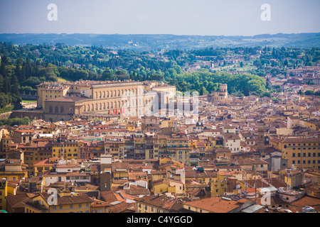 Pitti Palast vom Dom, Florenz Stockfoto