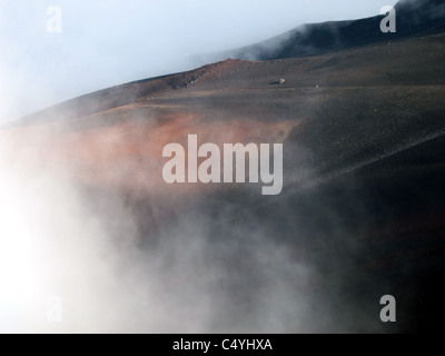 Haleakala Krater im clearing Nebel, Maui, Hawaii, USA Stockfoto