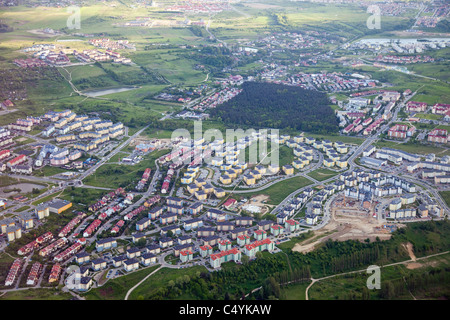 Erde, aus dem Flugzeug gesehen. Stockfoto