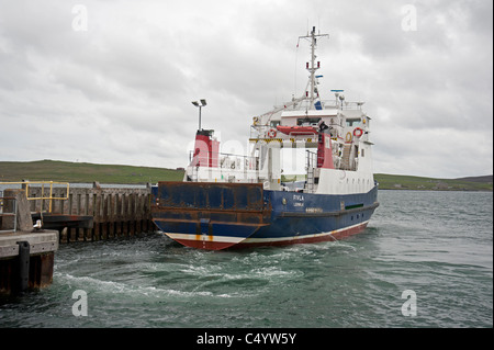 Der Inter-Island Ferry verlassen Lerwick für die Insel Bressay, Shetland-Inseln.  SCO 7355 Stockfoto