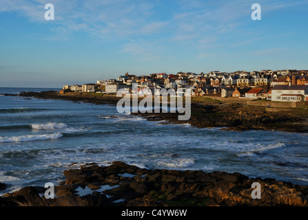 Portstewart Stadt aus dem Strang, Portstewart, Nordirland Stockfoto