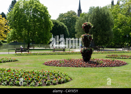 Jephson Gärten in der Regency Ort Leamington Spa in Warwickshire, UK Stockfoto