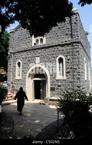 Israel, See Genezareth, Tabgha die Kirche des Vorrangs des Hl. Stockfoto