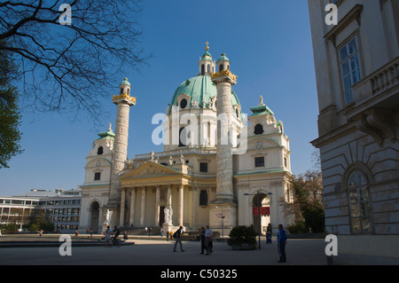 Kirche von Str. Charles Borromeo aka Karlskirche Kirche Karlsplatz quadratische Vienna Austria Mitteleuropa Stockfoto