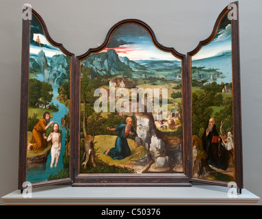 Die Buße des Heiligen Hieronymus, ca. 1518, durch Joachim Patinir, niederländischen, Metropolitan Museum of Art, New York City Stockfoto