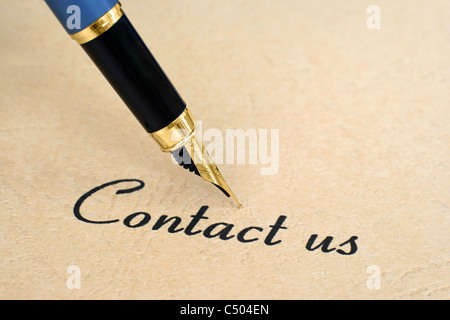 Kontaktieren Sie uns Stockfoto