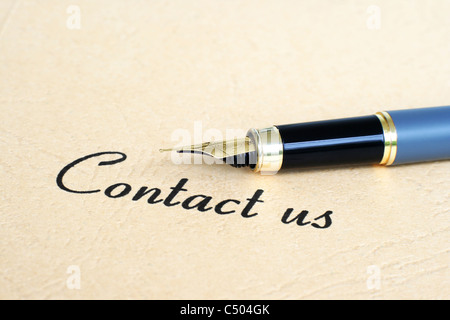 Kontaktieren Sie uns Stockfoto