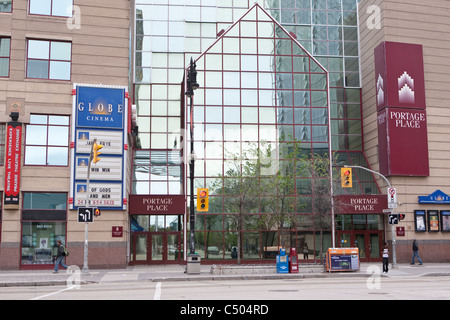 Portage Ort ist in Winnipeg abgebildet. Stockfoto