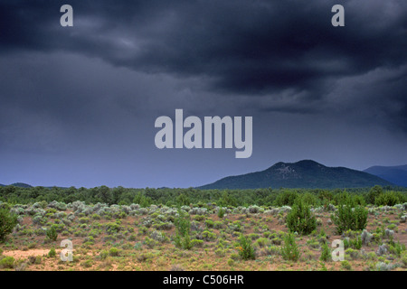 Gewitterwolken über San Francisco MTS und Kaibab Hochebene, in der Nähe von Grand Canyon, ARIZONA Stockfoto