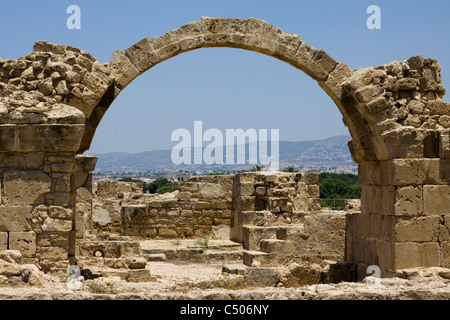 Zypern Paphos Archaeological Park Bogen [Ruinen der Kirche] Stockfoto