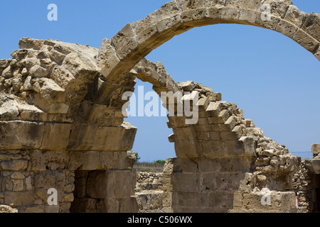 Zypern Paphos Archaeological Park Bogen [Ruinen der Kirche] Stockfoto
