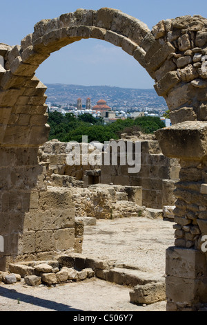Zypern Paphos Archaeological Park Bogen [Ruinen der Kirche] Stockfoto