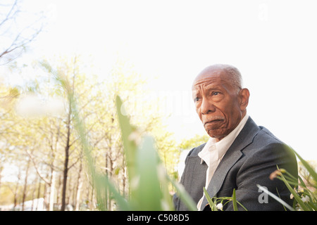 Ernster afroamerikanische Mann Stockfoto