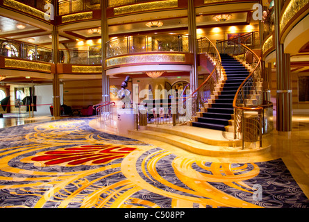 Atrium-Lobby, Disney Dream, Disney Cruise Line Stockfoto