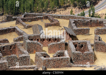 Inka Ruinen von Pisac im Heiligen Tal, Peru Stockfoto