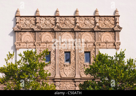 Wolfsonian Museum Eingang Detail, South Beach, Miami Stockfoto