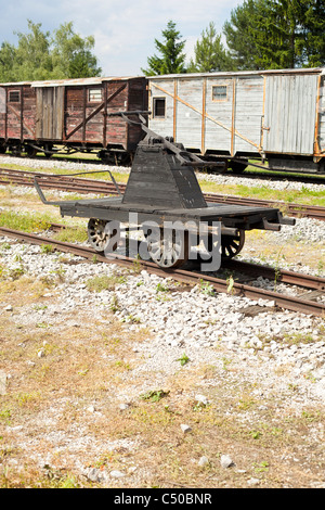 Alte Wagen im Eisenbahnmuseum, Uzicka Pozega, Serbien Stockfoto