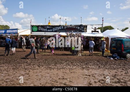 Markt-Bereich-Juwelier, Glastonbury Festival 2011 Stockfoto