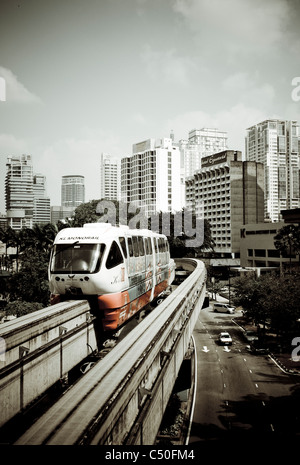 Monorail, Kuala Lumpur, Malaysia, Südostasien, Asien Stockfoto