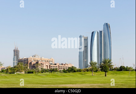 Hochhäuser, Bürogebäude, Al Hosn, Abu Dhabi, Vereinigte Arabische Emirate, Naher Osten, Asien Stockfoto