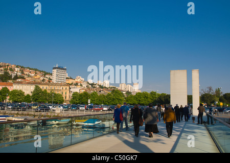 Brücke über den Mrtvi Kanal Kanal Rijeka Stadt von Golf von Kvarner Kroatien Europa Stockfoto