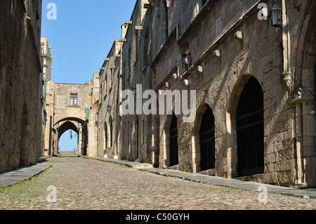 Rhodos. Dodekanes-Inseln. Griechenland. Allee der Ritter (Ippoton), Altstadt, Rhodos-Stadt. Stockfoto